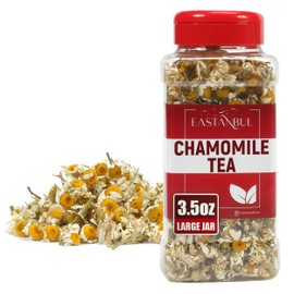 Eastanbul Chamomile Flowers Loose Dried, 3.5oz, Dried Chamomile Tea Loose Leaf, Flor de Manzanilla, Caffeine-Free Camomile Tea, Camomille Herb, Full Flavor, Vegan, Gluten Free