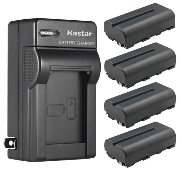 Kastar 4-Pack NP-F550 / NP-F570 Battery and AC Wall Charger