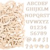 128 Pcs 5 Inch Wooden Letters for Crafts Small Wood