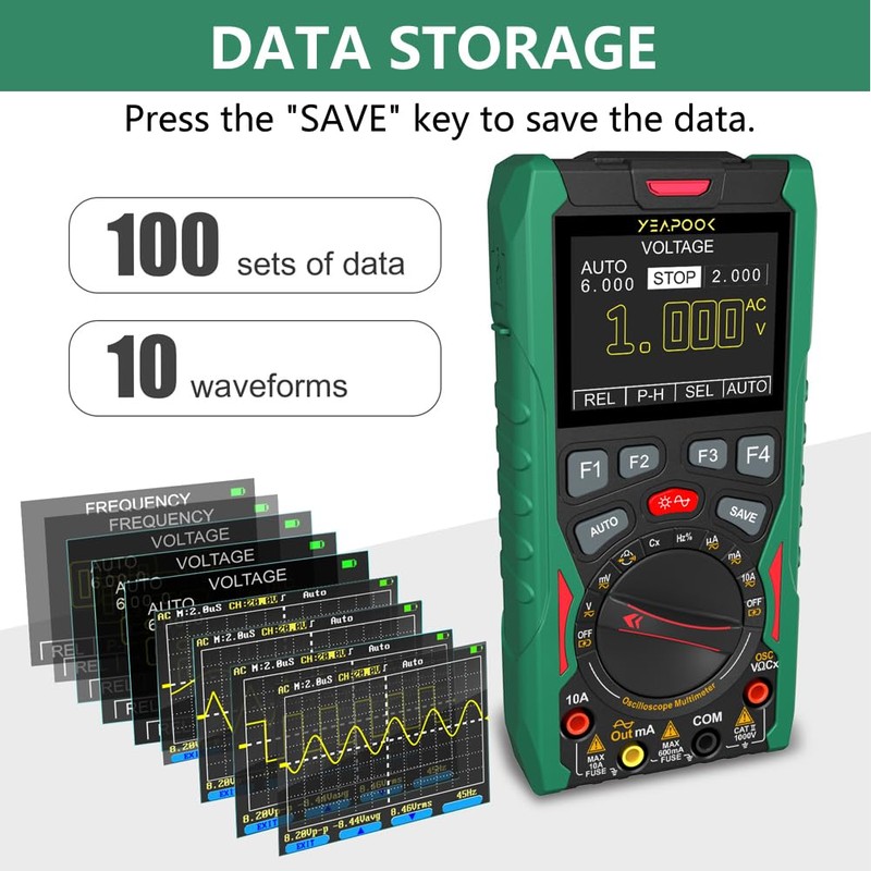 YEAPOOK 3 in 1 Handheld Digital Oscilloscope Multimeter Portable Oscilloscopes,
