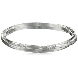GUESS "Basic" Silver 3 Piece Interlocking Bangle Bracelet