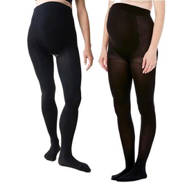 Ingrid & Isabel - Opaque Maternity Tights - Black Maternity Tights & Hosiery, Black, L/XL (Pack of 2)
