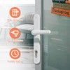Bwintech UPVC Door Handle, White, 92mm Backset, 210mm Screw Spacing,