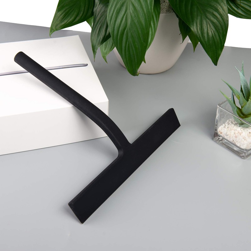 IMEEA Shower Squeegee for Glass Doors 9-Inch Black Shower Squeegees