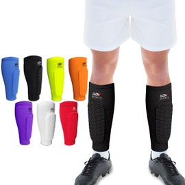 LUONT - Soccer Shin Guards for Men, Women & kids | Protective Football Soccer Pads with Superior Impact Absorption, Breathable, & Lightweight | Football Shin Guards Sleeves (XS, Black)