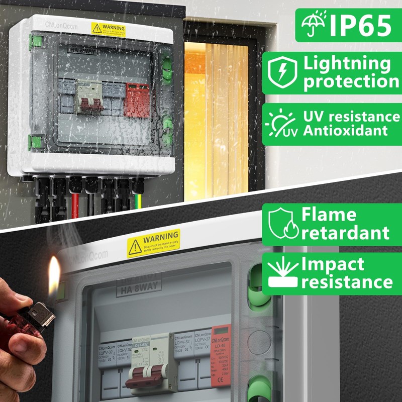 CNLonQcom 2 String Solar PV Combiner Box IP65 2 in