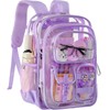 Clear Backpack with Pencil Case, Heavy Duty PVC Transparent Backpack