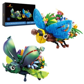 JMBricklayer Flowers Botanical Collection Building Toys, 2 in 1 Bonsai Insects Building Sets 10117, Adorable Bee Insects Flowers Cute Home Decor, Ideal Gifts for Adults, Women, Girls, Kids(1,328PCS)