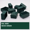 SKIR'CO Pack of 20 Fence Post Caps Rectangular Green Plastic