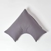 HOMESCAPES Dark Grey Pure Egyptian Cotton V-Shape Pillowcase 200 TC