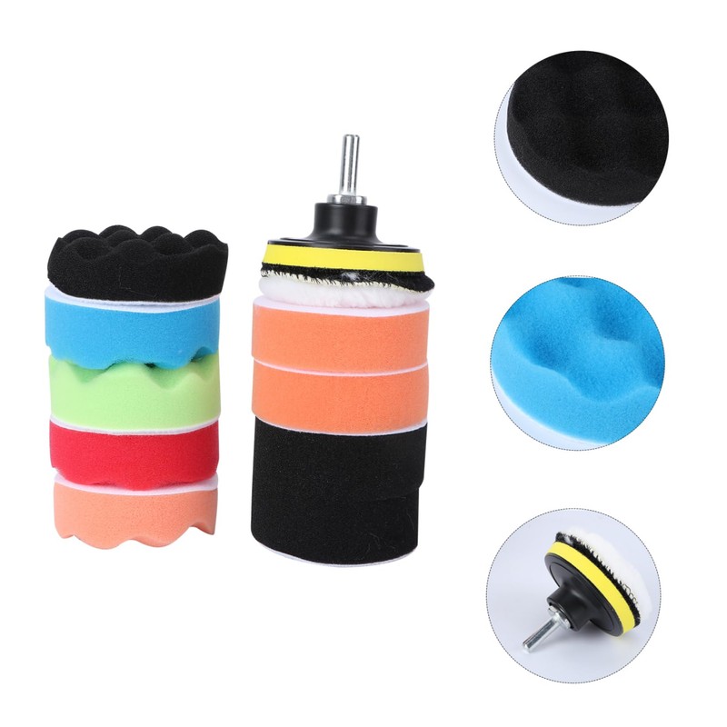 BUGUUYO 12pcs Wave Polishing Pads Kit for Auto Car Detailing