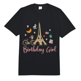 The Birthday Girl Paris Birthday Family Matching Comfort Colors Adult Heavyweight T-Shirt