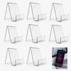DACUAN Acrylic Book Stands, 8 Pack Clear Book Holder, Acrylic