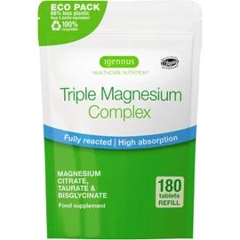 Igennus Superior Triple Magnesium Complex, 90 Servings, 2000mg Glycinate, Citrate & Taurate, Clean Label & Chelated, 262mg Elemental Magnesium, Vegan, 180 Tablets for Women & Men