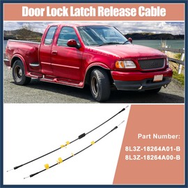 INFINAUTO 2 Pcs Door Latch Release Cable for Ford F150 Extended Cab 2004-2008 for Lincoln 8L3Z-18264A00-B Rear Upper Left Right Door Lock Latch Connect Cable 6L3Z18264A01B Stylish Design