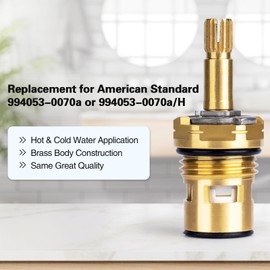 Cartridge for American Standard 994053-0070a or 994053-0070a/H Bath & Kitchen Faucet Replacement Valve Cartridge, 4z-24h Hot and Cold Replacement Stem, Brass