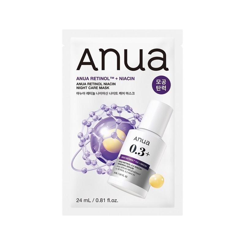 Anua Retinol Niacin Night Care Mask 24mL 10 sheets, 1