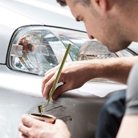 XINTANGXIA Pack of 2 Fluid Writer Pen 0.5 mm/0.7 mm Brass Portable Drawing Tool Fine Line Paint Pen for Precise Repairing of Colour Crafts Calligraphy