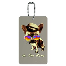 Ah Che Wawa Chihuahua Dog Vintage Retro Luggage Card Suitcase Carry-On ID Tag