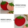 Hemoton Pot Holders Cloth Trivets Strawberry Shaped Cotton Thread Kitchen