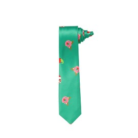 Komonee Christmas Tie Xmas Green Doughnuts Colourful Novelty Funny Necktie Holiday Work Party Do Joke Present Gift Mens Womens Unisex