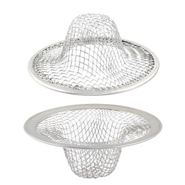 Piutouyar 2 Pack Stainless Steel Kitchen Sink Strainer, 2.8 Inch Diameter Mesh Basket Large Round Filter Kitchen Drain Strainer Food Catcher for Bathroom Bathtub Wash Basin Garbage