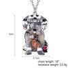DUOWEI Cute Labrador Dog Pendant Necklace Zinc Alloy Floral Enamel