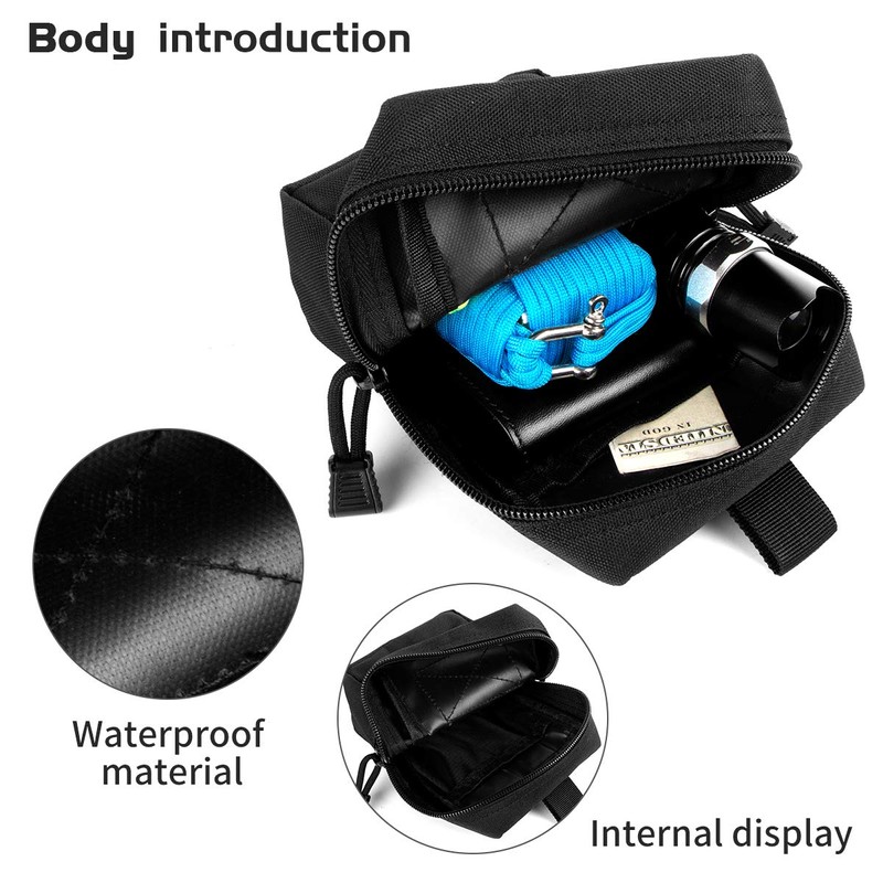 IronSeals 2 Pack Tactical Molle EDC Pouch Multi-Purpose Compact Pack