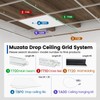 Muzata 10Pack White Wall Molding Drop Ceiling Grid Kit Total