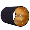 Wellmet BlackGold 8"x 8"x11" Lampshade, No Assembly Required, Classic Modern