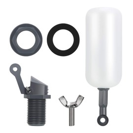 3 Pcs Float Ball Valve, 1/2 Inch Water Tank Filter Float Ball Valve, Mini Supply Tube Water Float Valve with Adjustable Arm for Pool, Livestock Water Trough, Aquariums, Aquaculture (Black)