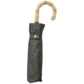 アテイン 折晴雨兼用ミニ 無地・バンブー手元 カーキ 55cm 6724