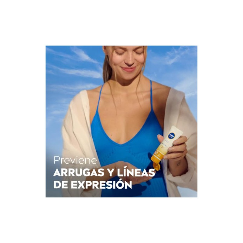 Protector Solar Facial NIVEA SUN Anti-Edad Q10 Fps50+ 50Ml, Previene