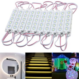 niccryle LED Strip Light, 100pcs LED Module DC12V 1.44W Replacement Lights for Inflatables IP65 Waterproof Decorative Lighting for Advertising Sign