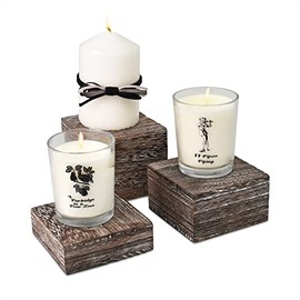 MOOCA Wooden 3 Pcs Square Risers for Display Jewelry and Accessories Display Stand, Wooden Risers for Display, Wood Display Stand Wooden Display Risers, Wooden Square Risers, Coffee Color