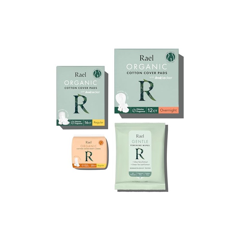Rael Organic Pads Value Packs - Regular Pads, Overnight Pads,