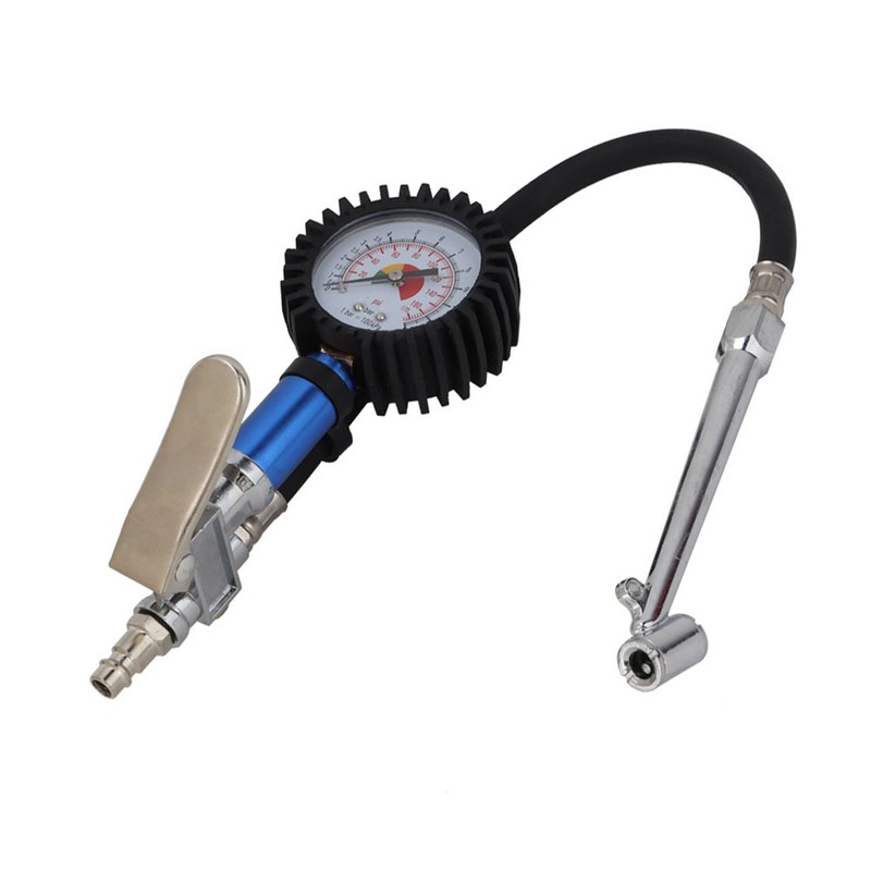12 Bar Self clamping Tire Inflator with Air Pressure Gauge