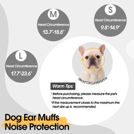 Dog Calming Hoodie, Dog Ear Muffs Noise Protection & Anxiety Relief, No Shake Ear Wraps for Dogs Quiet Ears Cover Headband for Fireworks Grooming Swimming Bathing Force Drying