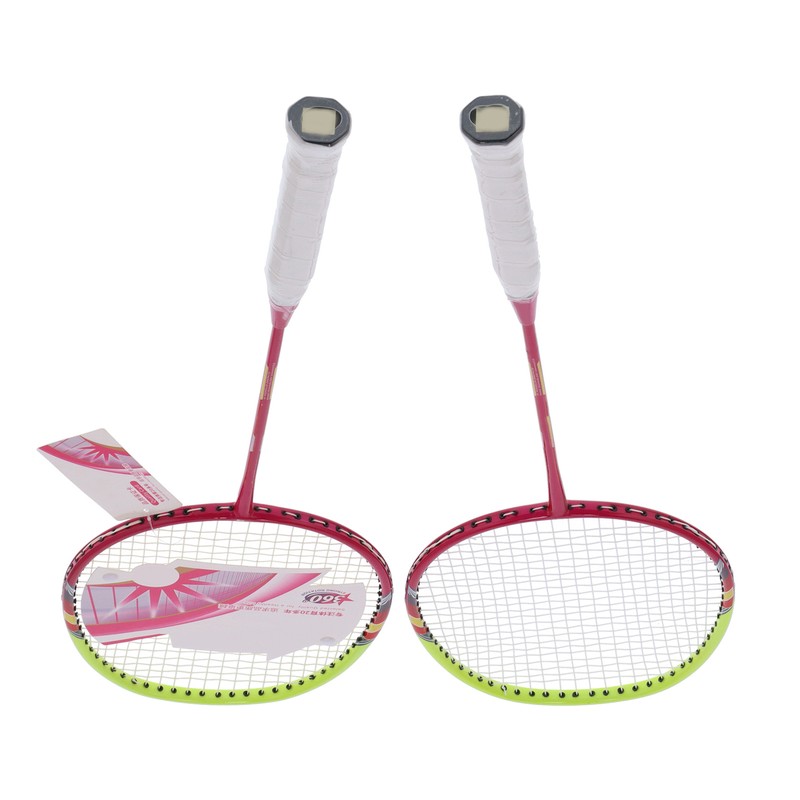 2 Player Badminton Racquets Adults Lightweight Carbon Fiber Rackets with