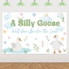 Goose 1st Birthday Decoration Backdrop, A Silly Goose Will Soon