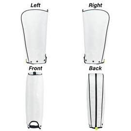 Golf Club Bag Rain Hood Cover with Padded Protection for Sunday Bag, Pitch N Putt Bags, Half Bags, Rain Cover Replacement, Rain Cape, All Weather Resistance Travel Top Covers, Fits on Most [White]