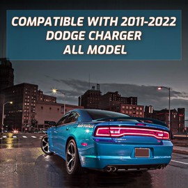 X-Parts Lab Rear Trunk Spoiler Compatible with 2011-2022 Charger All Model, OE Style Spoiler Wing B5 Blue (Color Code: PQD)