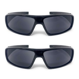 The Unisex Wrap Around Terminator Sports Wrap Style Sun Reader Reading Sunglasses + 2.50 (2 Black)