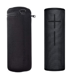 Black Color Soft Neoprene Carrying Case Portable Protection Travel Sleeve Cover Pouch Bags for Ultimate Ears MEGABOOM 3 Portable Bluetooth Wireless Speaker