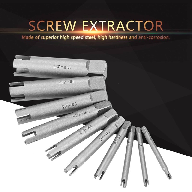Fafeicy High Speed Steel Tap Extractor Set, Broken Head Taps