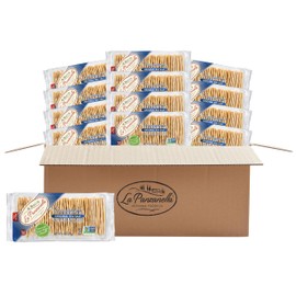 La Panzanella Croccantini, Original Sea Salt Crackers (Pack of 12) - Light Artisanal Crackers, Charcuterie Crackers, Non-GMO, Kosher, 12 x 6 oz