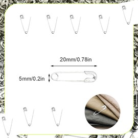 Ruidee 500 pcs Metal Mini Safety Pins for Home Office Use Art Craft Sewing Jewelry Making (Silver)