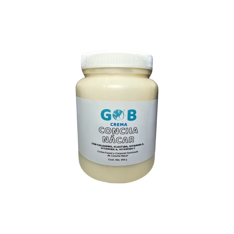Gob crema ozonizada con concha nácar 450 g aclara e