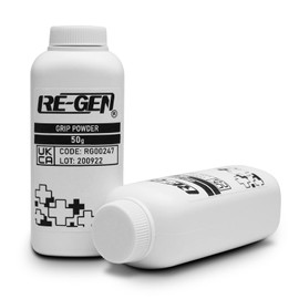 RE-GEN Grip Powder 50g Shaker Bottle Twin Pack - Ideal Racket Sports, Tennis, Squash Badminton, Gymnastics, Basketball