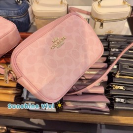 Coach NWT Coach CY752 Mini Jamie Camera Bag In Signature Canvas Powder Pink